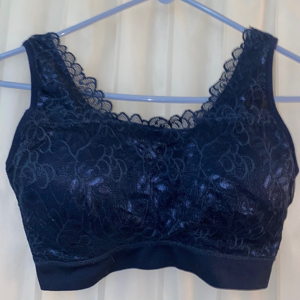 Navy Blue Lce Bralette